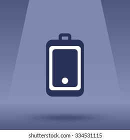 Mobile phone in a waterproof case flat icon. Plastic bag for smartphone vector symbol.