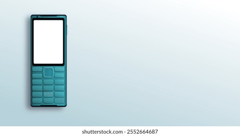 mobile phone and white screen for infographic background