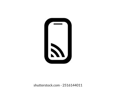 mobile phone and wifi icon logo design vector.