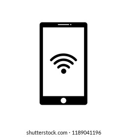 Mobile phone wifi icon vector