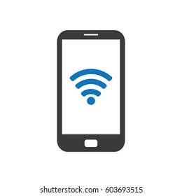 Mobile Phone WiFi Symbol