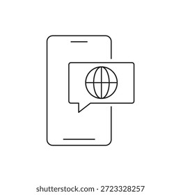 Mobile phone world wide web and network outline