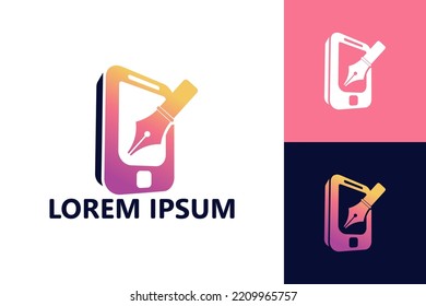 diseño vectorial de la plantilla del logotipo del grabador de teléfonos móviles
