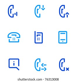 mobile phones call pictogrames - simple line icon