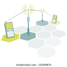 Mobile phones connecting 2