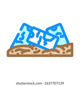 mobile phones e waste pollution color icon vector. mobile phones e waste pollution sign. isolated symbol illustration