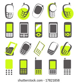 Mobile phones. Elements for design. Vector illustration.