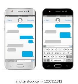 Mobile phones with Germany alphabet virtual keyboard