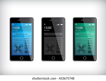 mobile phones on a white background