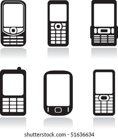 Mobile phones set. Vector illustration