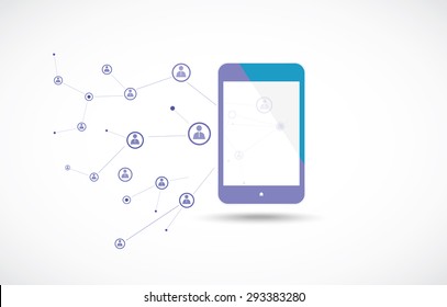 Mobile phones technology business concept