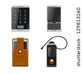 mobile phones vector icon set xxl