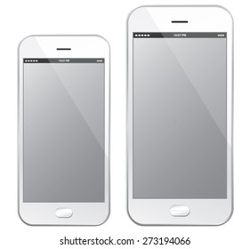 Mobile Phones Vector illustration White Similar to smart phone