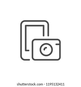 Mobile Photo Line Icon