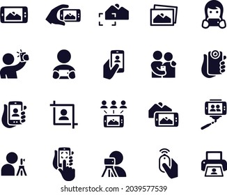 Mobile Photography Icons vector design 