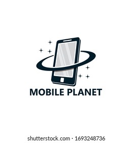 Mobile Planet Logo Template Design