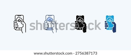 Mobile Platform Multiple Icon Illustration Vector