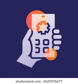 Mobile platforms glassmorphism illustration. Transparency blur elements. Ui layered design. Vector isolated element. 