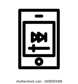mobile play icon or logo isolated sign symbol vector illustration - high quality black style vector icons
