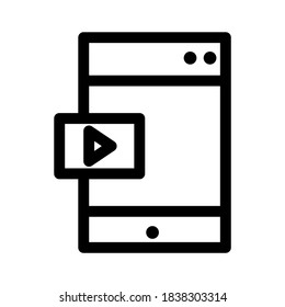 mobile play icon or logo isolated sign symbol vector illustration - high quality black style vector icons
