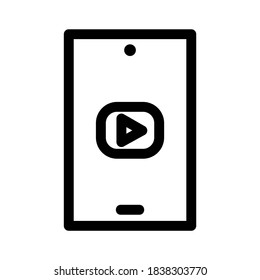 mobile play icon or logo isolated sign symbol vector illustration - high quality black style vector icons
