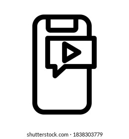 mobile play icon or logo isolated sign symbol vector illustration - high quality black style vector icons
