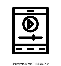 mobile play icon or logo isolated sign symbol vector illustration - high quality black style vector icons
