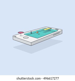 Mobile Pool Illustration