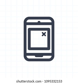 Mobile Pop-Up Ad - Contour Icons. A professional, pixel-aligned icon.