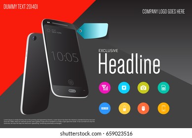 Mobile poster design vector illustration for shops and retail Business 