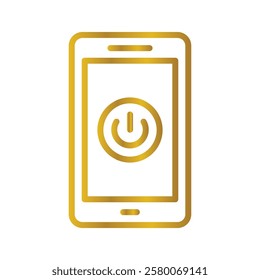 Mobile Power Color gradient illustration vector icon which can easily modify or edit 