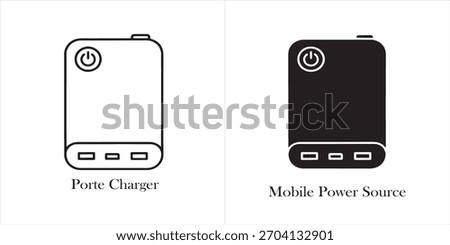 Mobile power source is a portable charger for charging devices. It is a battery bank that can be used to charge phones, tablets, and other electronic devices.