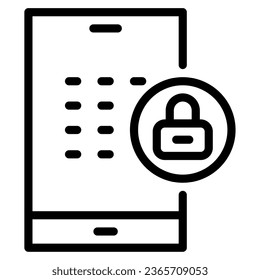 Mobile Privacy object illustration icon