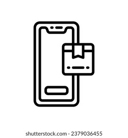 icono de línea de producto móvil. icono vector para tu sitio web, móvil, presentación y diseño de logotipo.