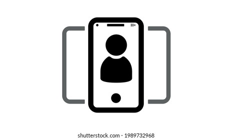 Mobile profile avatar call snap camera - multi mobile camera front vector illustrator outline flat multi camera