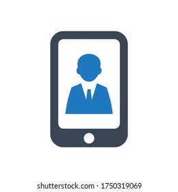 Mobile profile icon (Simple vector illustration)