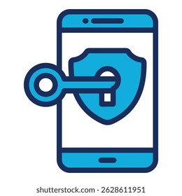 Mobile Protection Icon Element For Design
