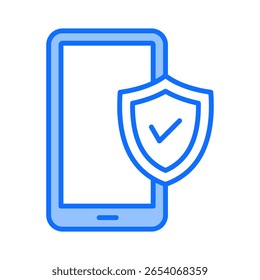 Mobile Protection Icon Element For Design