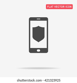 Mobile protection icon. Vector concept illustration for design.