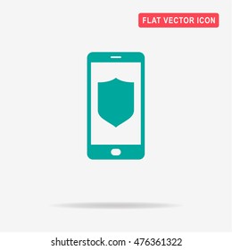 Mobile protection icon. Vector concept illustration for design.