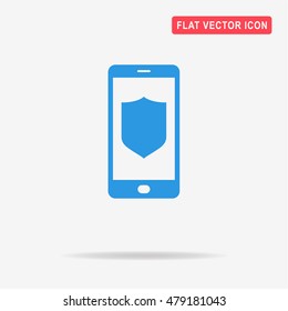 Mobile protection icon. Vector concept illustration for design.