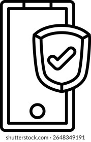 Mobile protection vector icon. Can be used for printing, mobile and web applications.