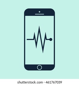 Mobile with pulse Icon