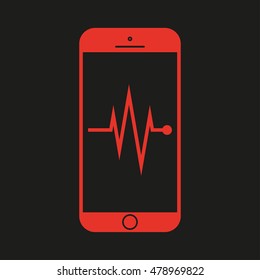 Mobile with pulse Icon
