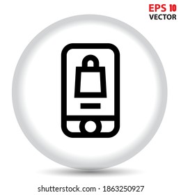 Mobile purchase icon symbol. E-Commerce icon vector. Eps10 vector illustration.
