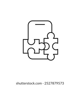 móvel e quebra-cabeça fino ícone vetor design bom para web ou aplicativo móvel