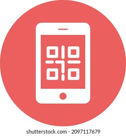 mobile qr code Vector icon which is suitable for commercial work

