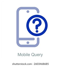 Mobile Query and phone icon concept