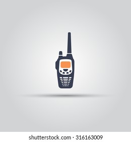 Mobile radio isolated vector icon