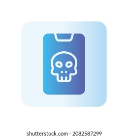 mobile ransomware gradient icon White Background